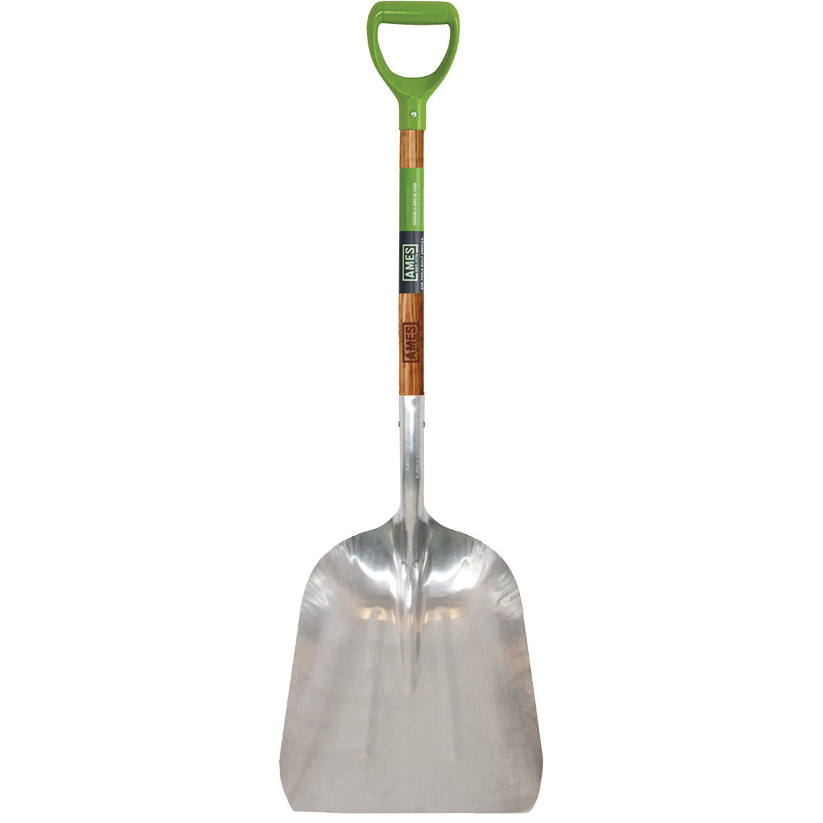 2672300 Scoop Shovel, 14-1/2 in W Blade, 10 in L Blade, Aluminum Blade, Hardwood Handle, D-Grip Handle