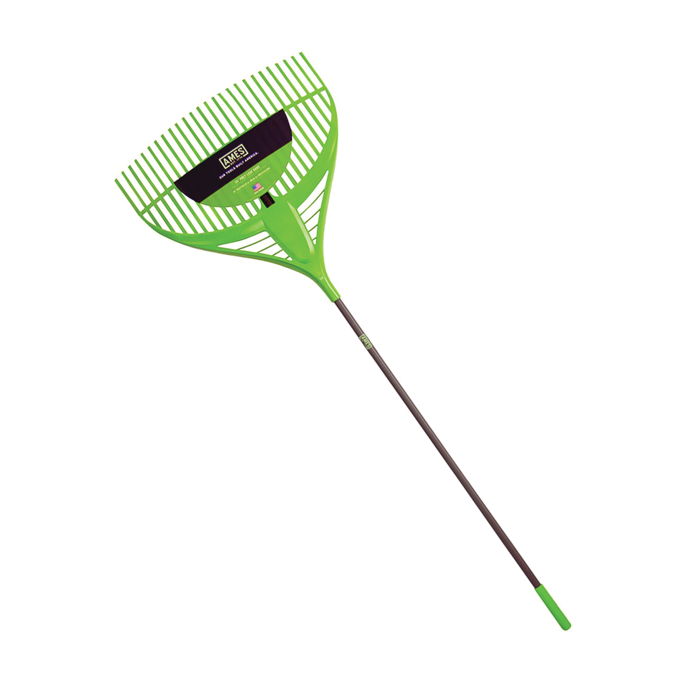 2915806 Leaf Rake, Polyester Tine, 26-Tine, Steel Handle, 60 in L Handle