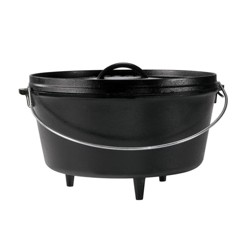 L12DCO3 Deep Camp Dutch Oven, 8 qt Capacity, Iron, Black, Bail Handle