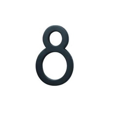 FM-6 Architectural Series FM-6/8 House Number, Character: 8, 6 in H Character, Black Character
