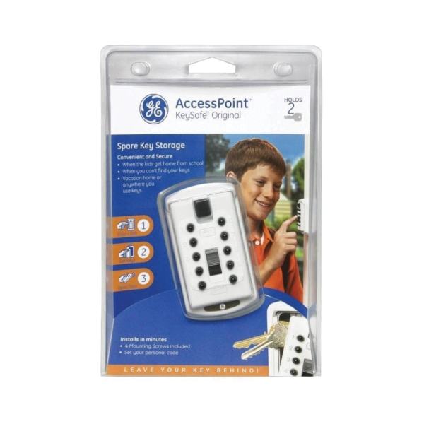 Kidde AccessPoint 001001 Key Safe, 4 to 5 Cylinder, 1 to 2 Mortice Key, 3-Digit Dial Combination Lock, Steel, Assorted - 1