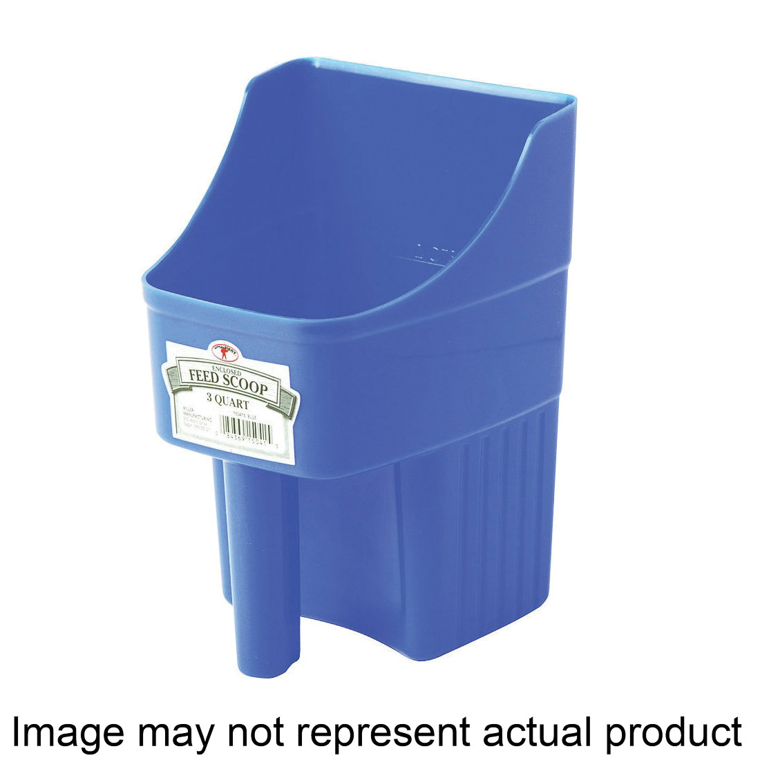150415 Feed Scoop, 3 qt Capacity, Polypropylene, Blue, 6-1/4 in L