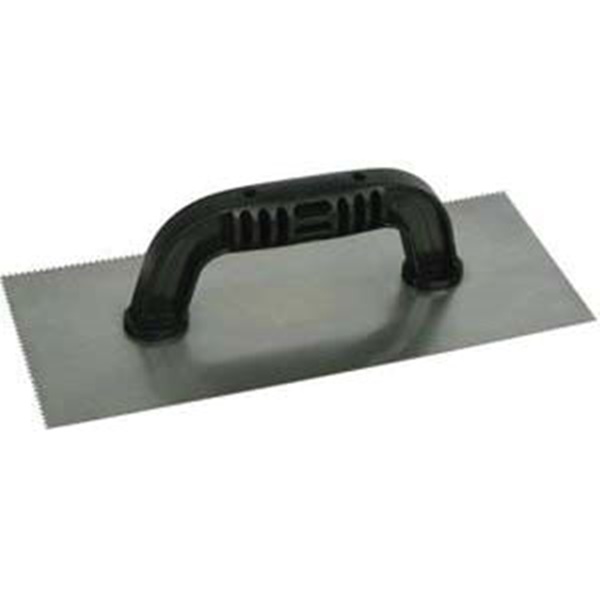222 Trowel, 1/16 in W x 1/16 in D Notch, 11 in L, 4-1/2 in W, Square Notch