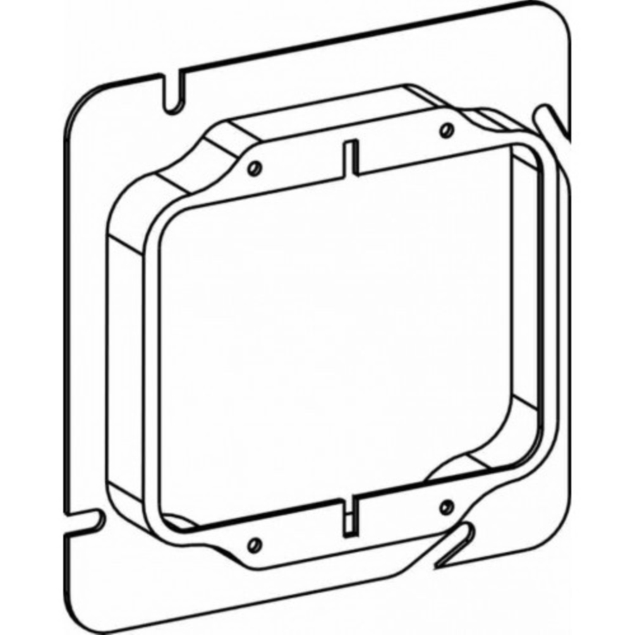 Orbit 52050 Switch Box Ring, 4-11/16 in L, 4-11/16 in W, Square, Sheet Steel, Galvanized - 1