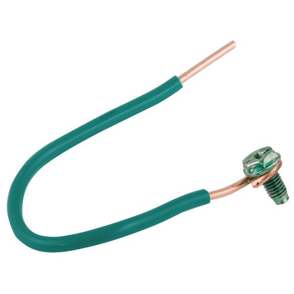 Raco 8983-1 Wire Pigtail, 12 AWG Wire, Copper, Green - 1