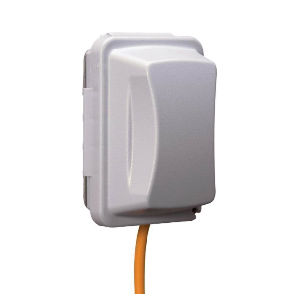 MM410G Cover, 5-1/2 in L, 4 in W, 1-Gang, Polycarbonate, Gray