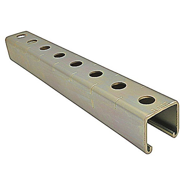 B1400 B1400P 10GR Punched Channel, Steel, Green, Urethane-Coated