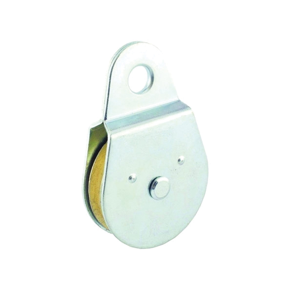 0172ZD-1-1/2 Rigid Eye Pulley Block, 1-1/2 in Rope, 420 lb Working Load, Rigid Eye Attachment, Zinc-Plated
