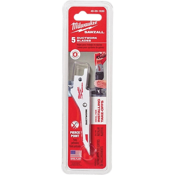 SAWZALL 48-00-1630 Reciprocating Saw Blade, 1/2 in W, 3-1/3 in L, 30 TPI, Bi-Metal Cutting Edge