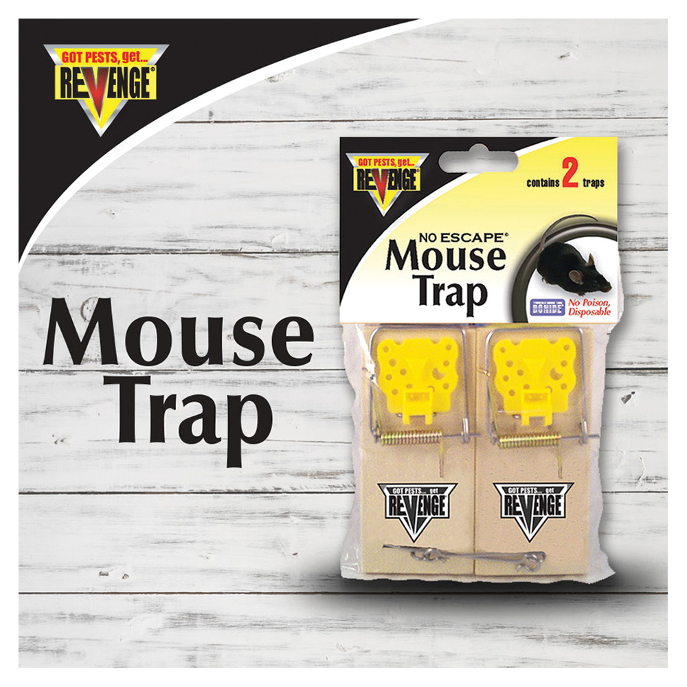 Bonide 47062 Snap Trap, Wood, Sure Grip Staples Locking, For: Mouse