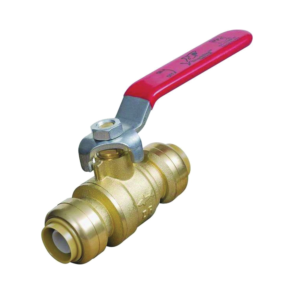 22222-0000LFA Ball Valve, 1/2 in Connection, Slip-Joint, 200 psi Pressure, Manual Actuator, DZR Brass Body