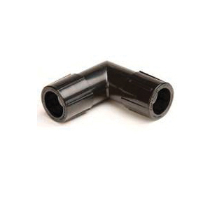 EFE25-1PK Non-Threaded Tubing Elbow, 1/2 in Connection, Compression, Plastic, Black