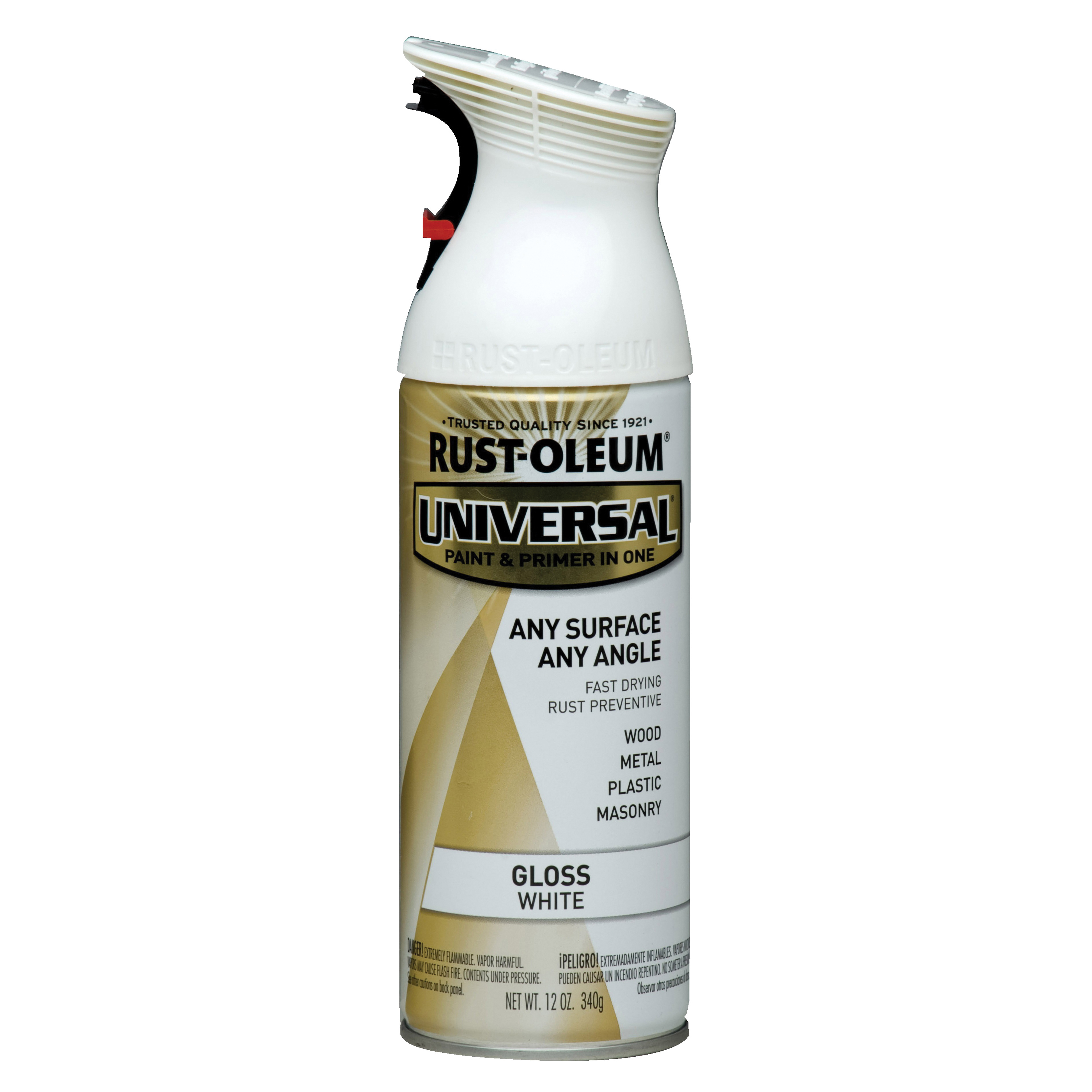 245199 Enamel Spray Paint, Gloss, Pure White, 12 oz, Can