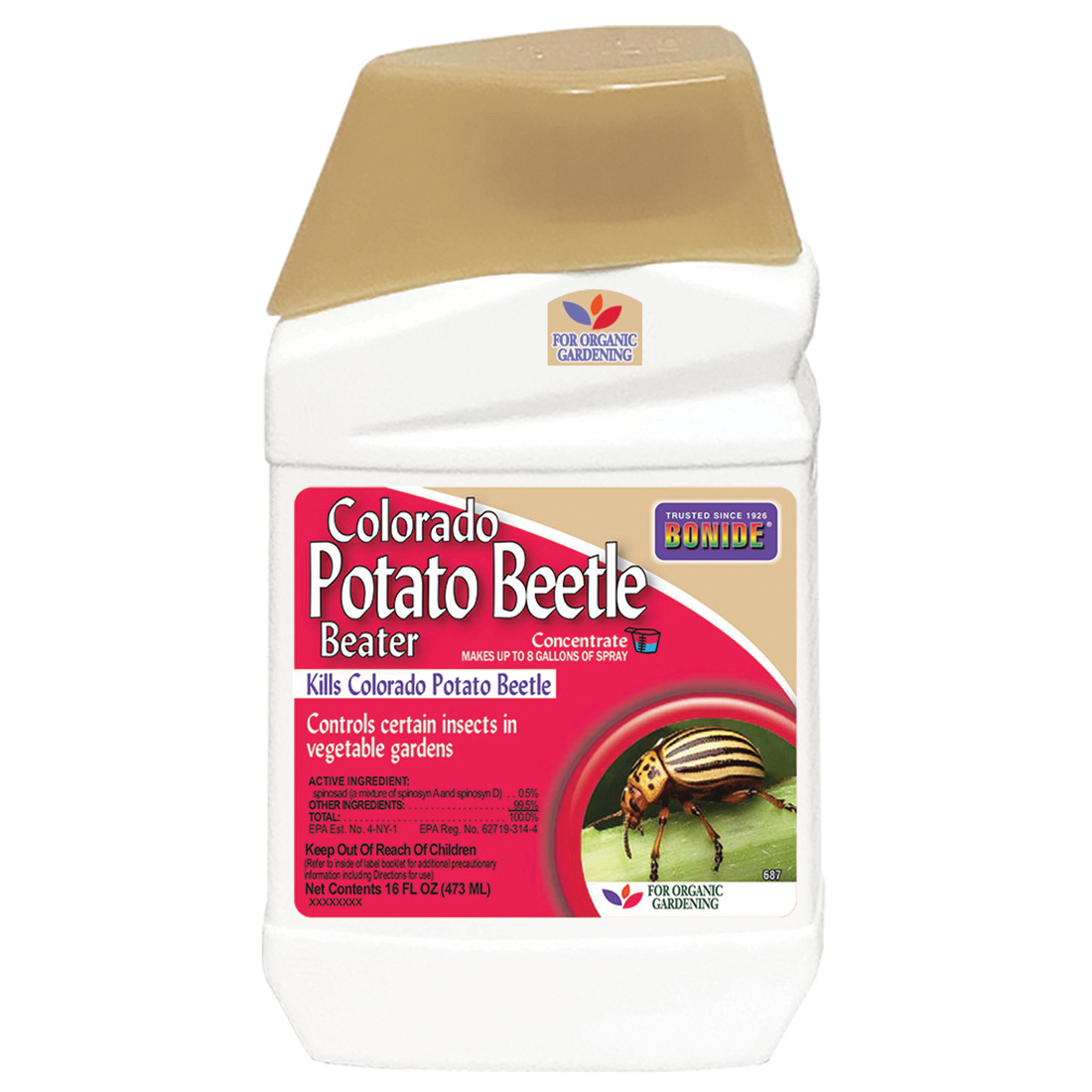 687 Colorado Potato Beetle Beater, Liquid, Spray Application, 1 pt Bottle