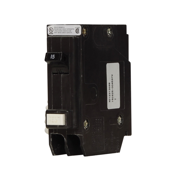 GFTCB120 Circuit Breaker, GFCI, Type GFTCB, 20 Amp, 1 -Pole, 120/240 V, Plug Mounting