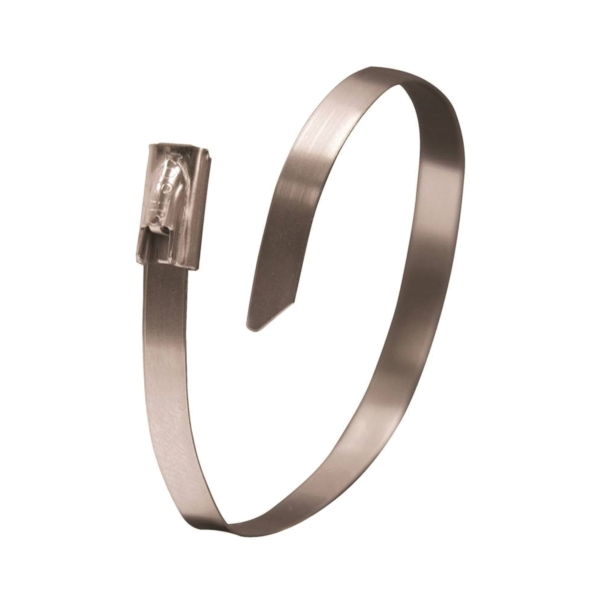 GB 45-312SS 11 in. Cable Tie, 304 Stainless Steel, Silver, 10 pk