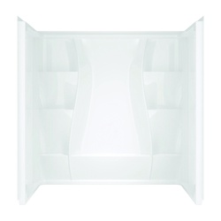 Classic 400 Series 40104 Shower Wall Set, 63 in L, 60 in W, 73.63 in H, Acrylic, High-Gloss, White