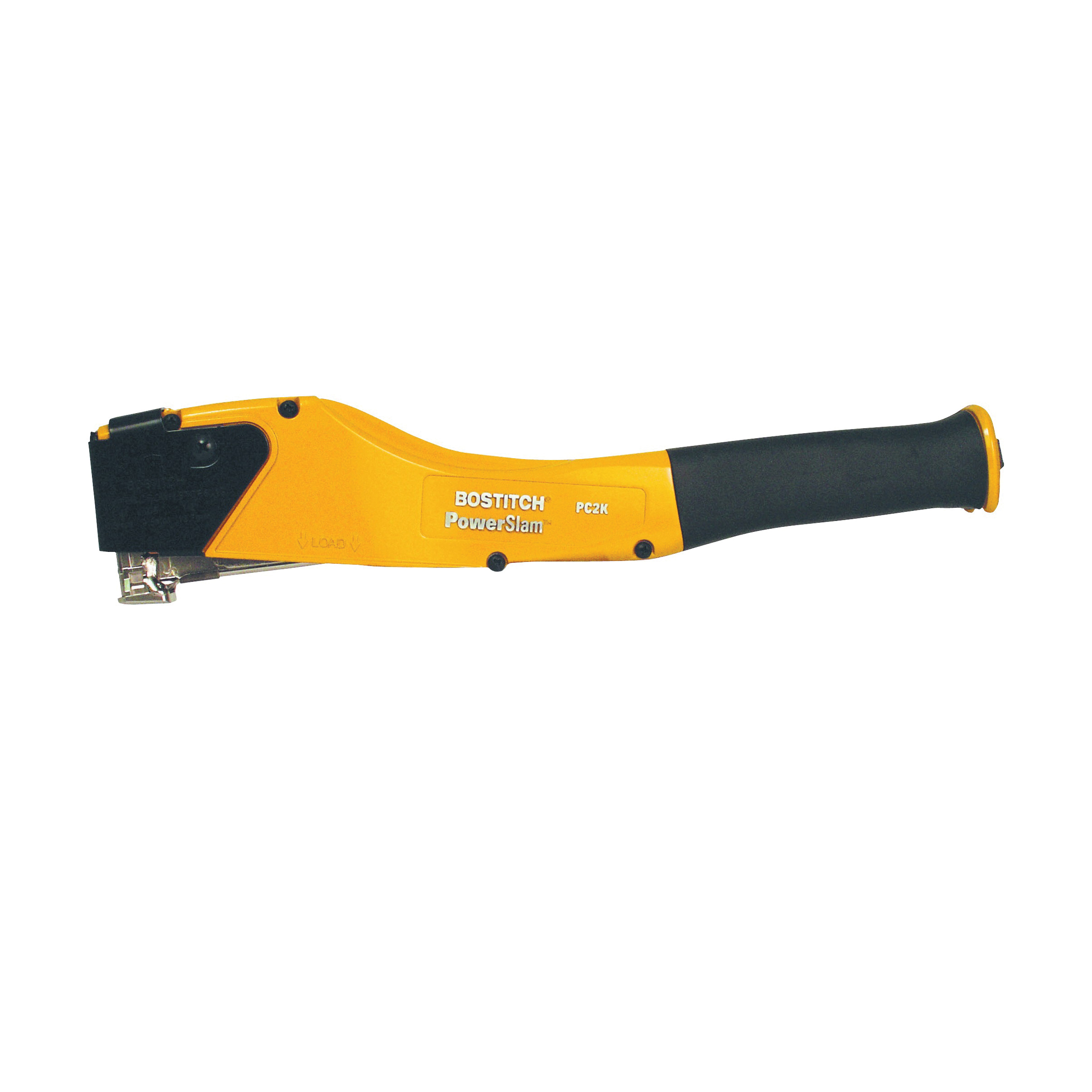 PowerSlam PowerCrown Series PC2K Hammer Tacker, 168 Magazine, 7/16 in W Crown, 1/4 to 3/8 in L Leg, Yellow