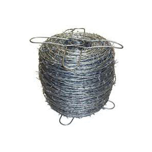 Bekaert 135137 Barbed Wire, 1320 ft L, 14, Flat High-Tensile Barb, 5 in Points Spacing, Steel, Zinc
