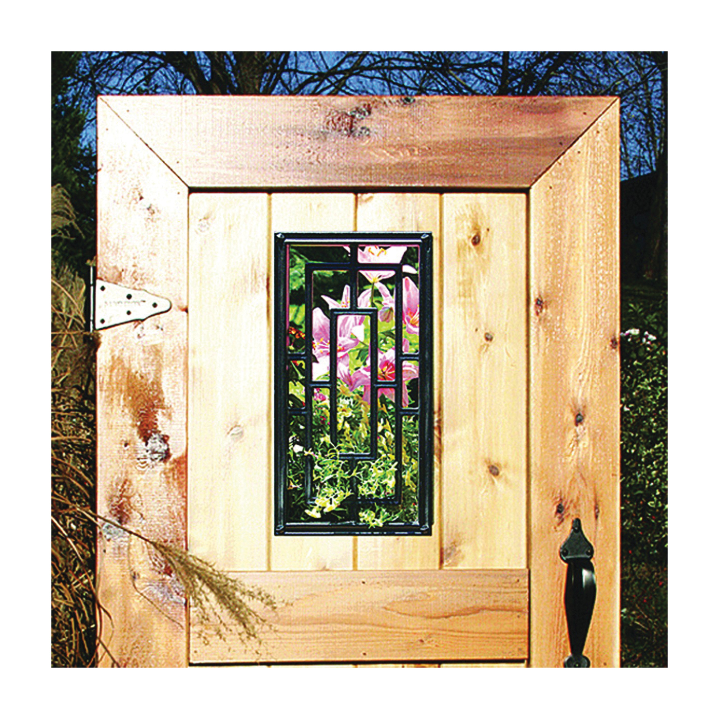 ACW57 Fence and Gate Insert, Rectangular, Aluminum, Black, Powder-Coated