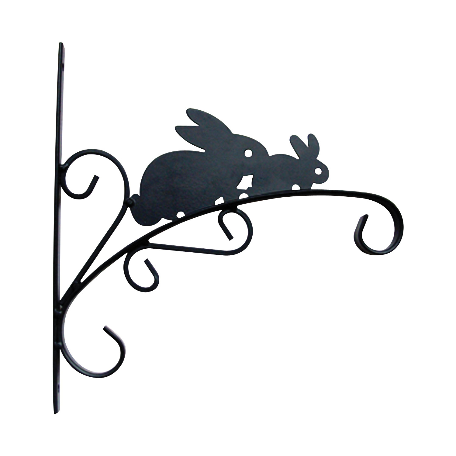 GF-3055 Plant Bracket, 11 in L, 11.8 in H, Steel, Black, Matte, Wall