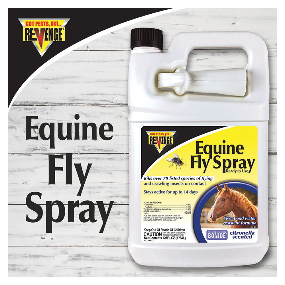Bonide 46181 Equine Fly Spray, Liquid, Light Yellow, Characteristic, 1 gal Can