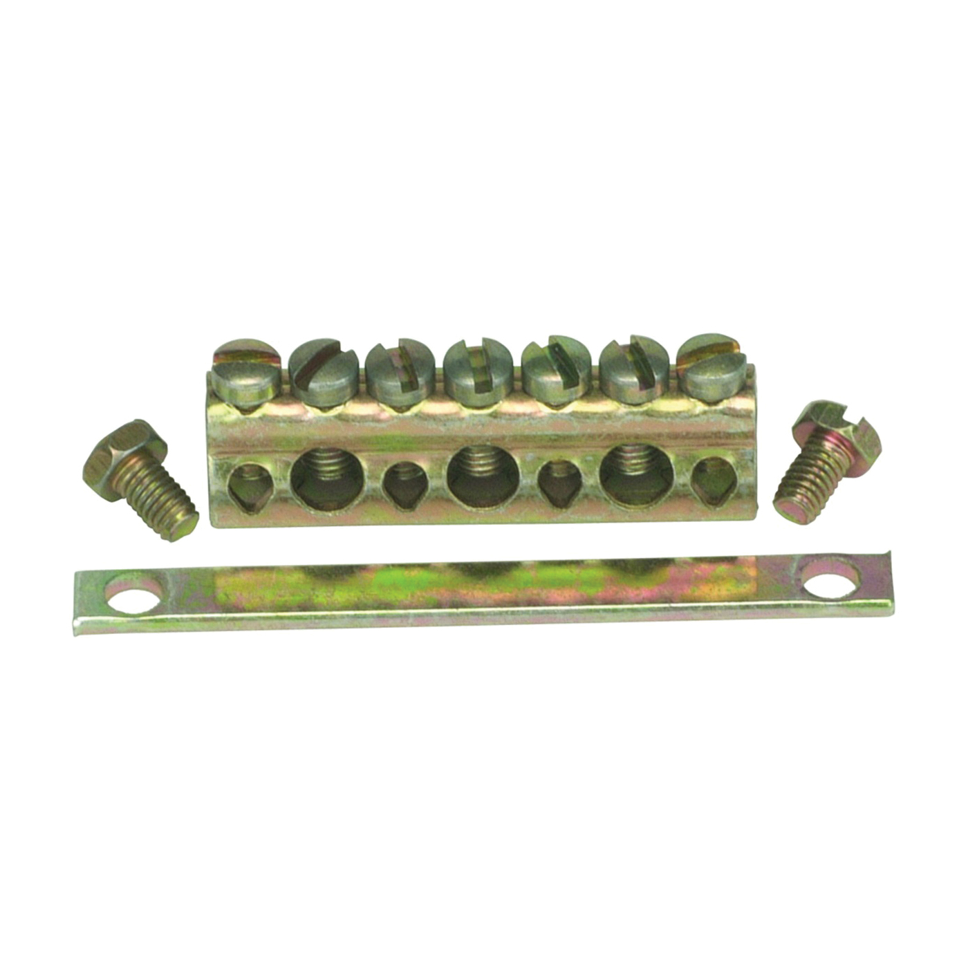 TGL1P Ground Bar Kit, 1/2 in L, 7-Terminal, Aluminum