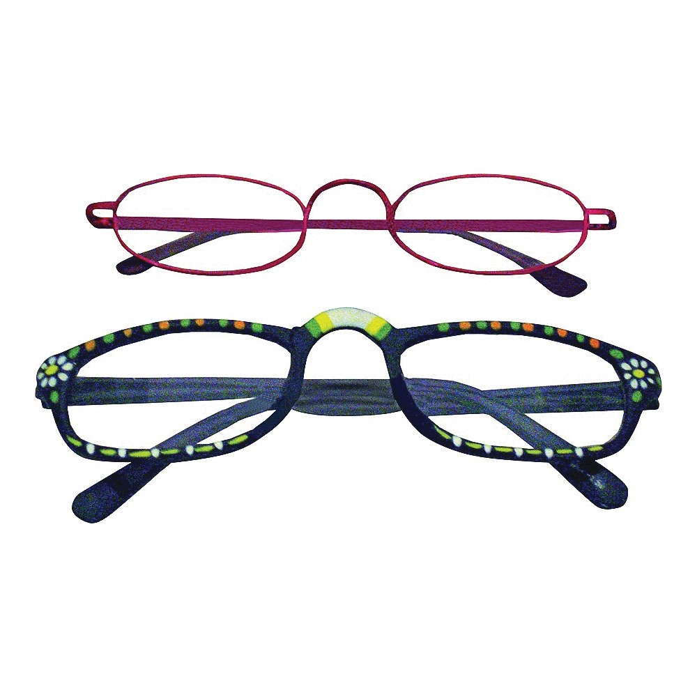 RG-399 Reading Glasses, Unise, 1 to 4 Magnification, Metal/Plastic Frame, Assorted Frame