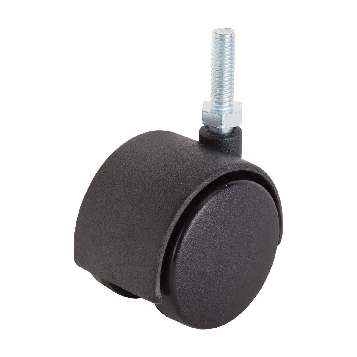 JC-F08-PS Caster, 2 in Dia Wheel, 2 in W Wheel, Nylon Wheel, Black, 75 lb, Nylon Housing Material