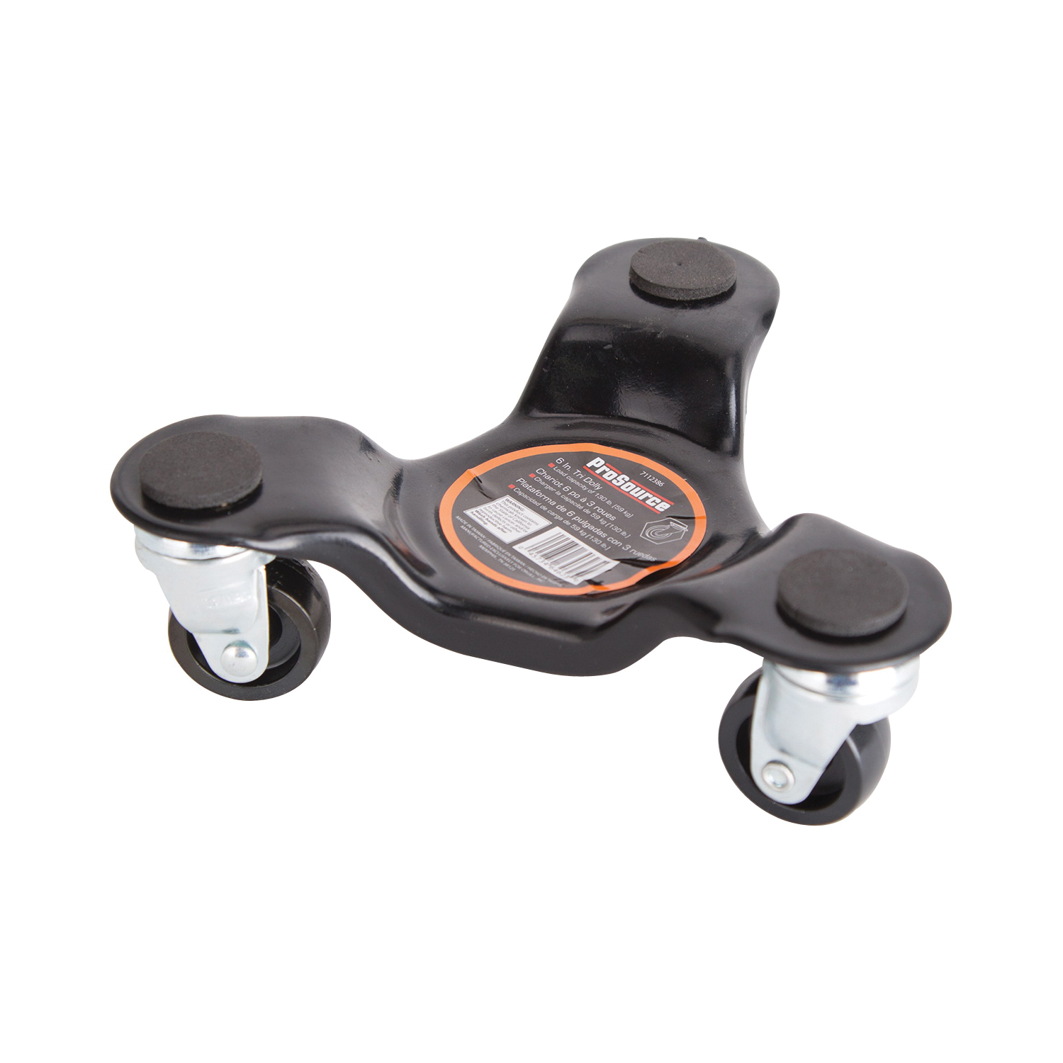 3-TRI-6-PS Furniture Dolly, 200 lb, 1-7/8 in L, Steel Platform, Swivel Caster