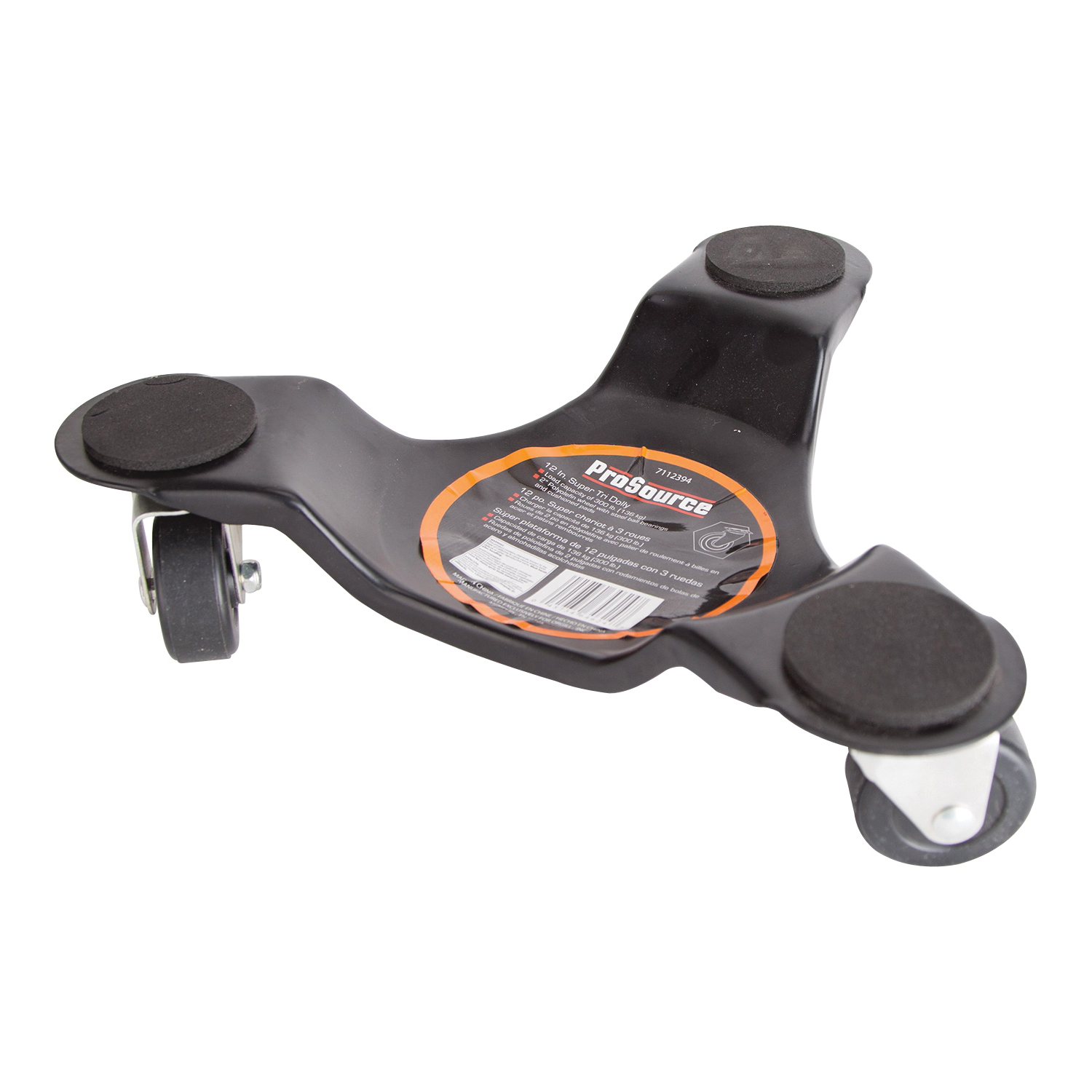 3-TRI-12-PS Furniture Dolly, 300 lb, 2-5/8 in L, Steel Platform, Swivel Caster