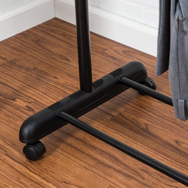 Honey-Can-Do GAR-01767 Expandable Garment Rack, 60 in W, 73 in H, Steel, Black - 3
