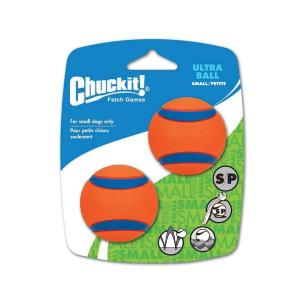 17020 Dog Toy, S, Ball Toy, Rubber, Blue/Orange