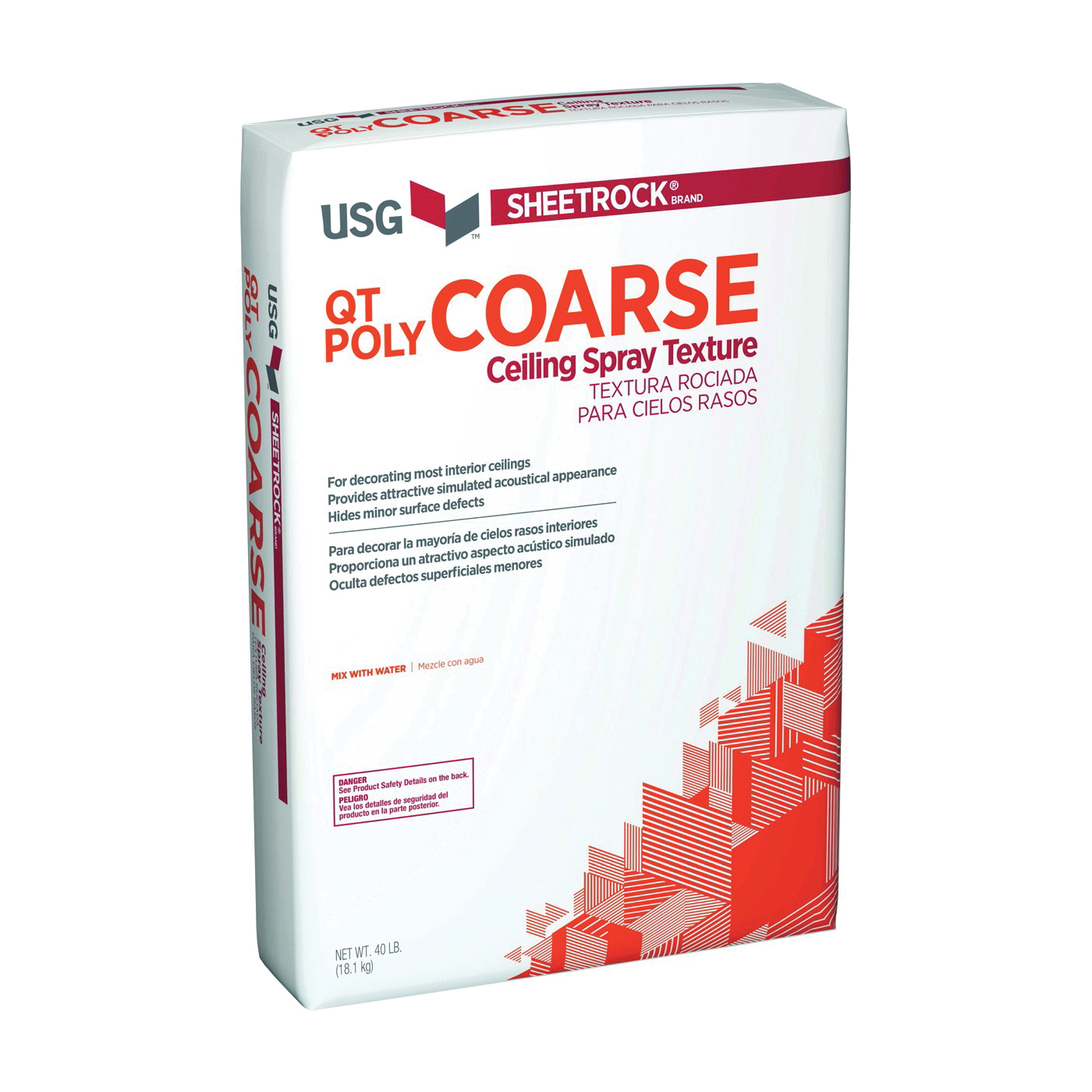 540790 Ceiling Spray Texture, Powder, White, 40 lb Bag
