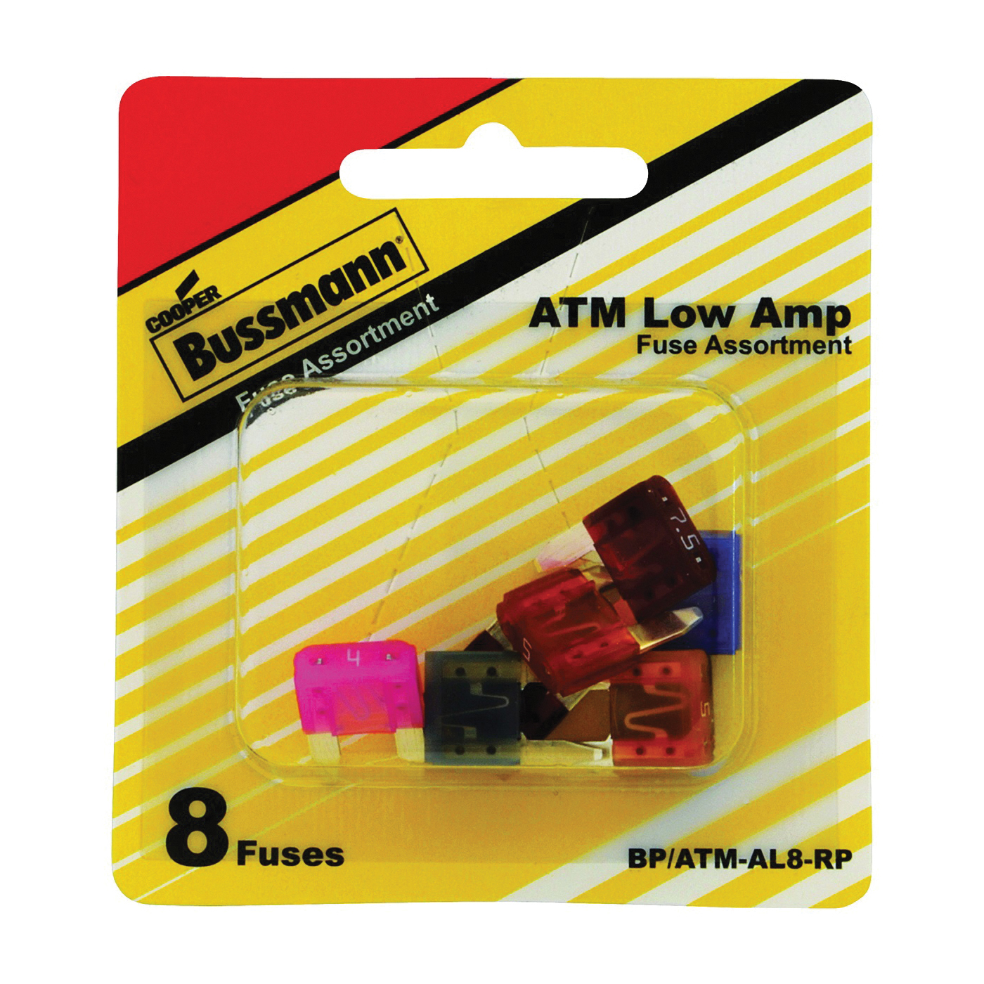 BP/ATM-AL8-RP Fuse Assortment Kit, Fast-Acting Fuse, ATM, 32 VDC, 2 to 7.5 A, 1 kA Interrupt