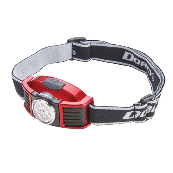 Dorcy 41-2093 Headlight, AAA Battery, LED Lamp, 100 Lumens, 10 hr Run Time, Black/Blue/Red - 3