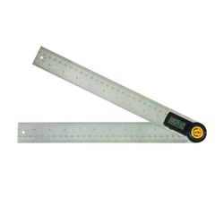 1888-1100 Angle Locator and Ruler, Functions: Metric, SAE, 0 to 360 deg, Digital, LCD Display, Stainless Steel
