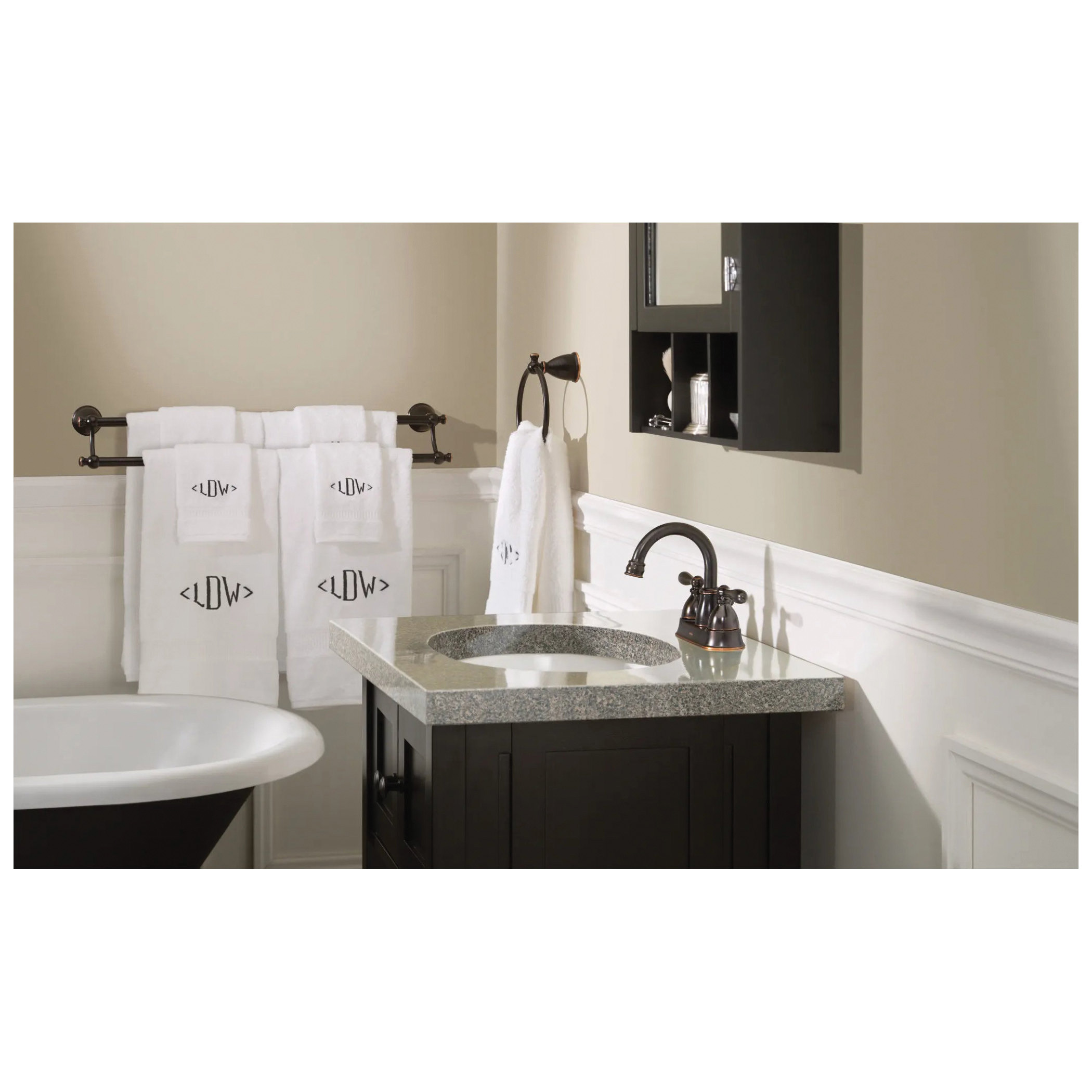 Moen Caldwell Series WS84667BRB Bathroom Faucet, 1.2 gpm, 2 -Faucet Handle, 3 -Faucet Hole, Metal, Mediterranean Bronze - 3
