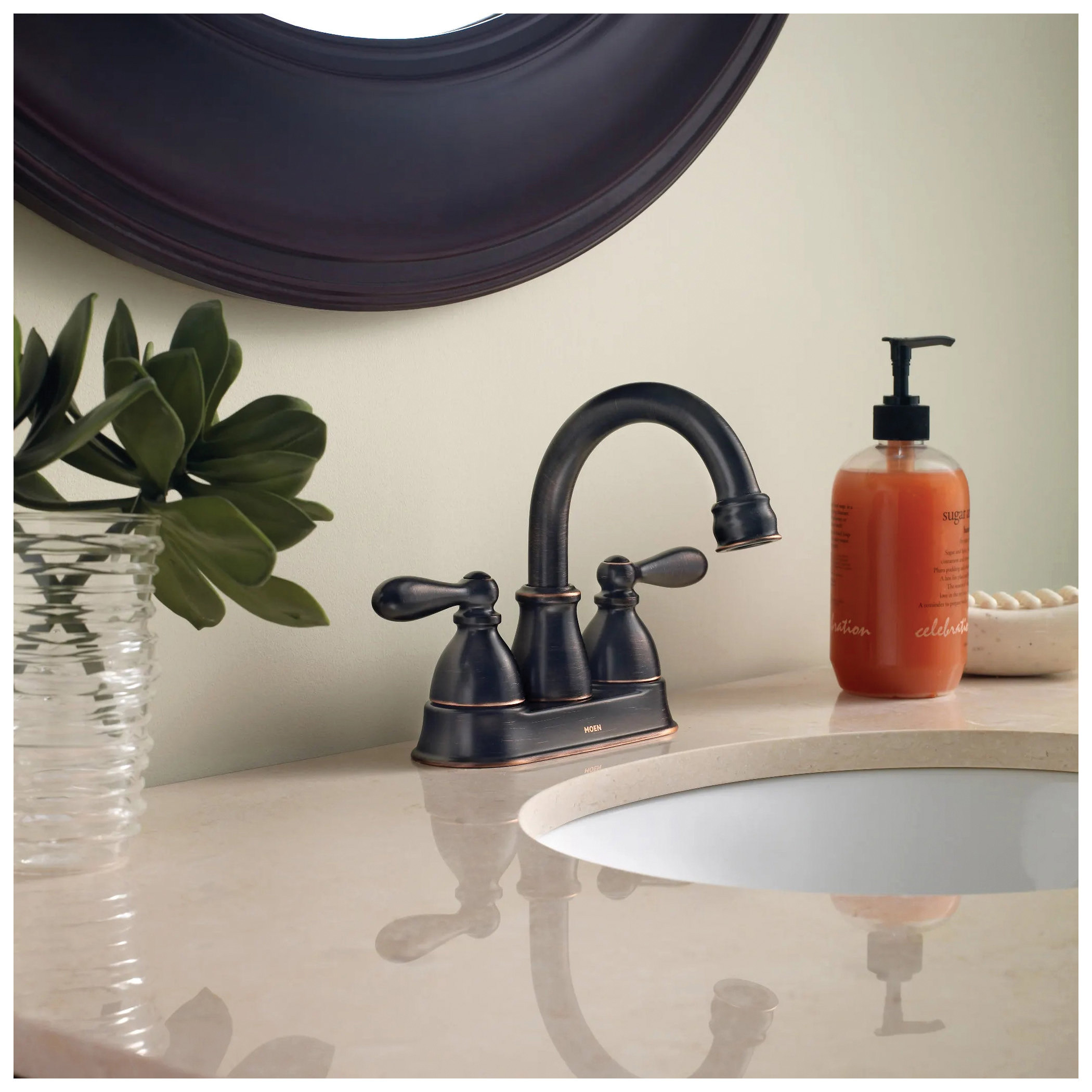 Moen Caldwell Series WS84667BRB Bathroom Faucet, 1.2 gpm, 2 -Faucet Handle, 3 -Faucet Hole, Metal, Mediterranean Bronze - 5
