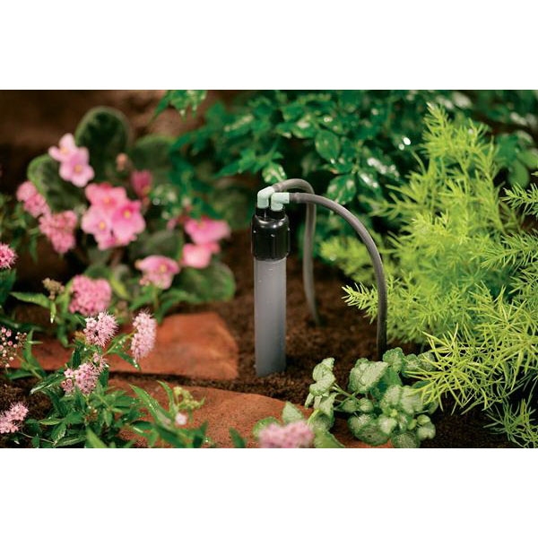 Orbit 67030 Manifold, 1/2 x 1/4 in Connection, Thread x Barb, 2 -Port, 1/4 in Tubing, Plastic, Black - 1