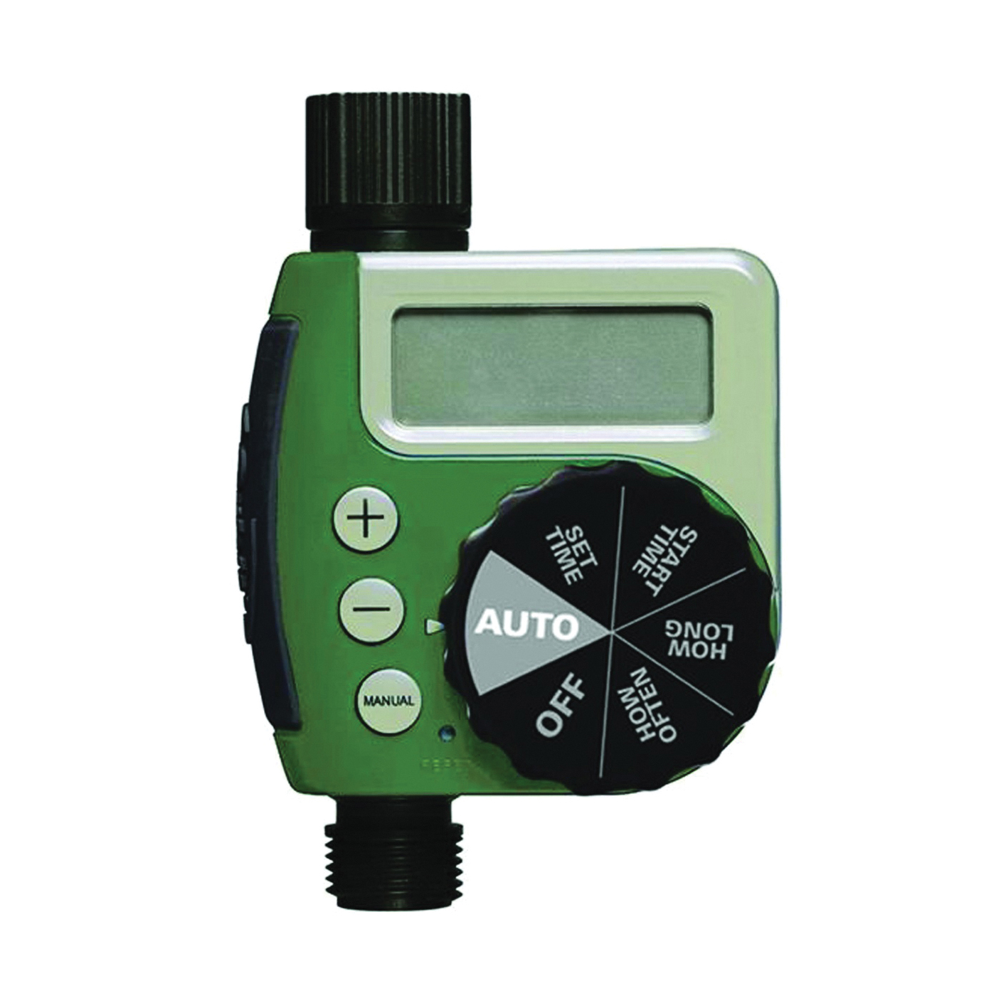 62061N Programmable Hose Faucet Timer, 1-Zone, 1-Program, 1 to 240 min Time Setting, 1 to 240 min Cycle, Green