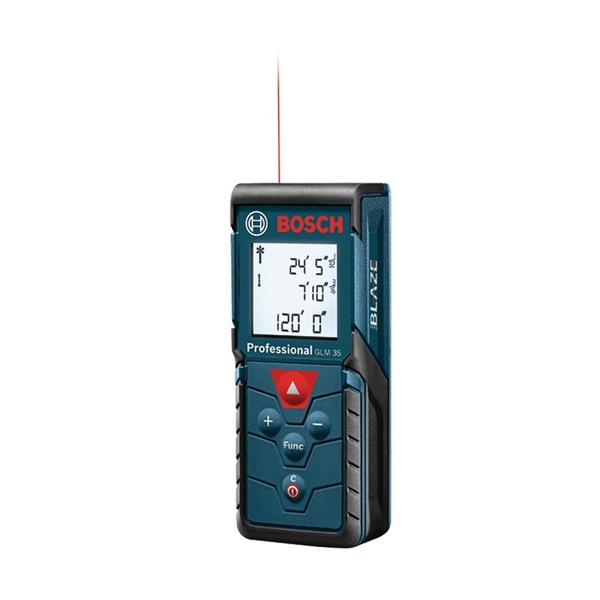Bosch GLM35 Laser Measurer, 120 ft, Backlit Display
