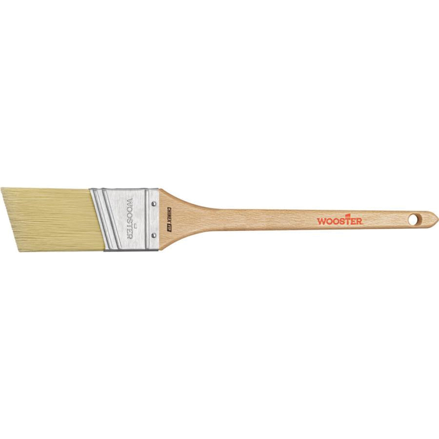 4424-1 1/2 Paint Brush, White, Sealed Maple Wood Handle, 1-1/2 in W, Thin Angle Brush, 2-3/16 in L Bristle
