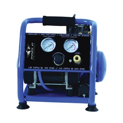 Silent Series EA-2000 Portable Air Compressor, Tool Only, 1 gal Tank, 0.75 hp, 115 V, 125 psi Pressure, 1-Stage