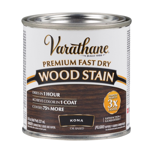 262029 Wood Stain, Translucent, Kona, Liquid, 0.5 pt, Can