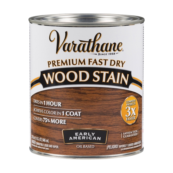 262005 Wood Stain, Translucent, Early American, Liquid, 1 qt, Can