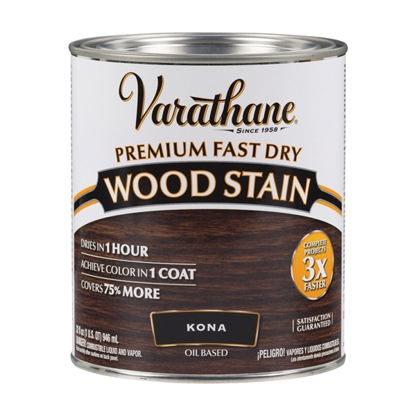 262010 Wood Stain, Translucent, Kona, Liquid, 1 qt, Can