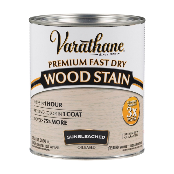262011 Wood Stain, Translucent, Sun Bleached, Liquid, 1 qt, Can