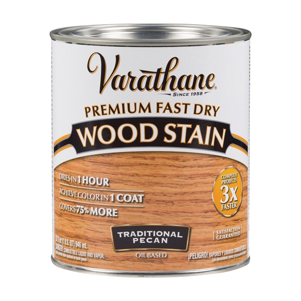 262013 Wood Stain, Translucent, Traditional Pecan, Liquid, 1 qt, Can