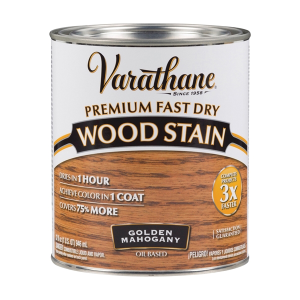 262014 Wood Stain, Translucent, Golden Mahogany, Liquid, 1 qt, Can